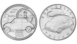 Класичний Fiat 500 потрапив на монету 5 євро Класичний Fiat 500 потрапив на монету 5 євро